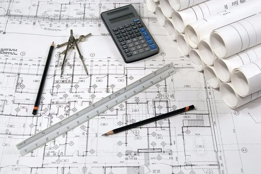 Plano de obra para diseño de pavimento industrial técnico